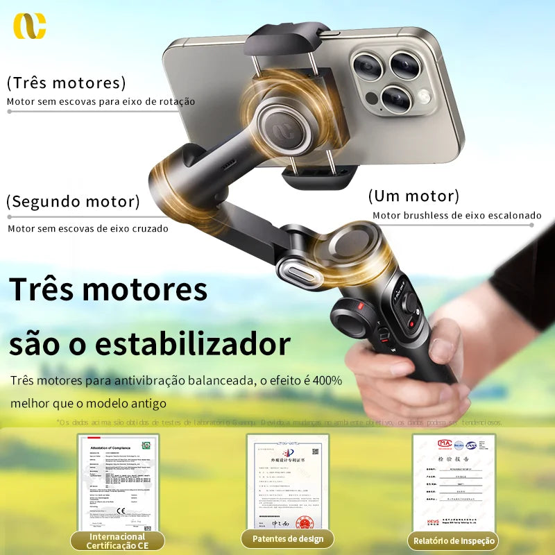 estabilizador para filmagens e fotografias para celulares